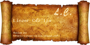 Linzer Célia névjegykártya